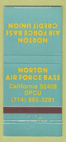 Matchbook Cover - Norton Air Force Base Credit Union 30 Strike