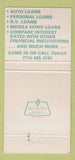 Matchbook Cover - Norton Air Force Base Credit Union 30 Strike