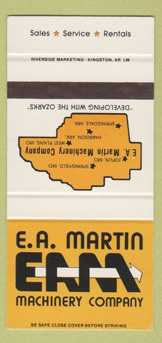 Matchbook Cover - Martin Caterpillar Tractors Joplin MO SAMPLE 30 Strike
