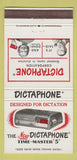 Matchbook Cover - Dictaphone Time Master 5 intercom  30 Strike