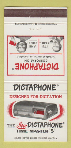 Matchbook Cover - Dictaphone Time Master 5 intercom  30 Strike