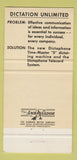 Matchbook Cover - Dictaphone Time Master 5 intercom  30 Strike