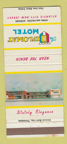 Matchbook Cover - Diplomat Motel Atlantic City NJ 30 Strike