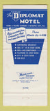 Matchbook Cover - Diplomat Motel Atlantic City NJ 30 Strike