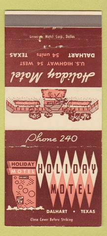 Matchbook Cover - Holiday Motel Dalhart TX 30 Strike