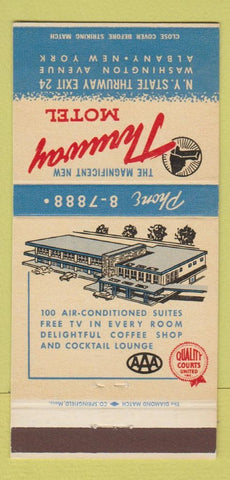 Matchbook Cover - Thruway Motel Albany NY 30 Strike