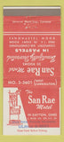 Matchbook Cover - San Rae Motel Dayton OH 30 Strike