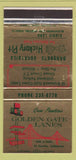 Matchbook Cover - Golden Gate Lanes Bowling El Cerrito CA  30 Strike
