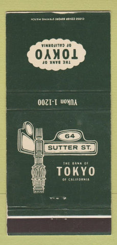 Matchbook Cover - Bank of Tokyo San Francisco CA 30 Strike