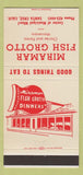 Matchbook Cover - Miramar Fish Grotto Santa Cruz CA 30 Strike