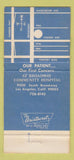 Matchbook Cover - Broadway Community Hospital Los Angeles CA 30 Strike