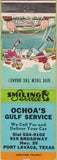Matchbook Cover - Ochoa's Gulf oil gas Port Lavaca TX