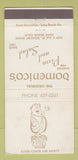 Matchbook Cover - Domenico's Pizza Long Beach CA WEAR 30 Strike