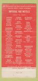 Matchbook Cover - Imperial 400 Motels Pasadena CA 30 Strike