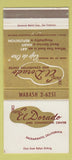 Matchbook Cover - Hotel El Dorado Sacramento CA 30 Strike