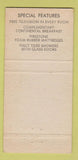 Matchbook Cover - Continental Motel Salinas CA WEAR 30 Strike