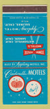Matchbook Cover - Cinderella Motels Salinas Sanger CA 30 Strike