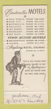 Matchbook Cover - Cinderella Motels Salinas Sanger CA 30 Strike