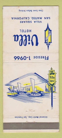 Matchbook Cover - Villa Hotel San Mateo CA 30 Strike