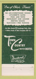 Matchbook Cover - Town & Country Motor Hotel Cuyahoga Falls OH 30 Strike