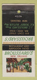 Matchbook Cover - Broussard's New Orleans LA 30 Strike