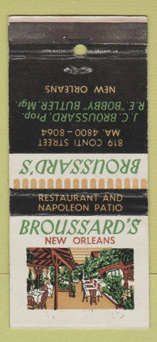 Matchbook Cover - Broussard's New Orleans LA 30 Strike