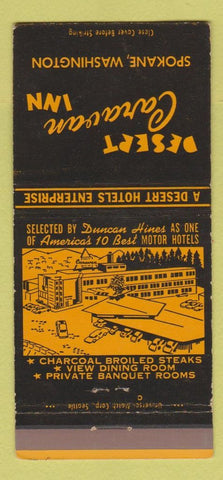Matchbook Cover - Desert Caravan Inn Spokane WA 30 Strike