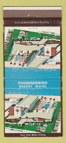 Matchbook Cover - Thunderbird Resort Motel Miami Beach FL 30 Strike
