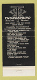 Matchbook Cover - Thunderbird Resort Motel Miami Beach FL 30 Strike