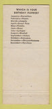 Matchbook Cover - Westchester Florist Flowers Los Angeles CA GREEN 30 Strike