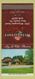 Matchbook Cover - Weingartner Florist flowers New Castle PA 30 Strike