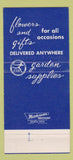 Matchbook Cover - Weingartner Florist flowers New Castle PA 30 Strike