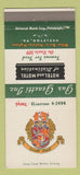 Matchbook Cover - Gus Genetti Inn Hazleton PA 30 Strike