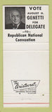 Matchbook Cover - Gus Genetti Inn Hazleton PA 30 Strike