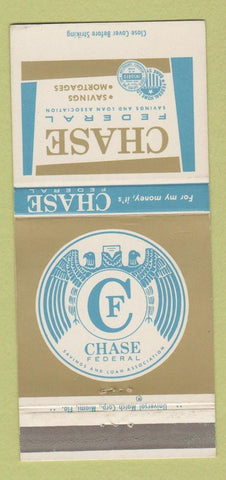 Matchbook Cover - Chase Federal Savings and Loan Miami FL 30 Strike