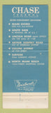 Matchbook Cover - Chase Federal Savings and Loan Miami FL 30 Strike