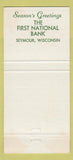 Matchbook Cover - First National Bank Seymour WI Christmas 30 Strike
