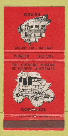 Matchbook Cover - Swan Hill Folk Museum Cope & Co Australia WEAR 30 Strike