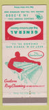 Matchbook Cover - General Rug Furniture Cleaners Chicago IL 30 Strike