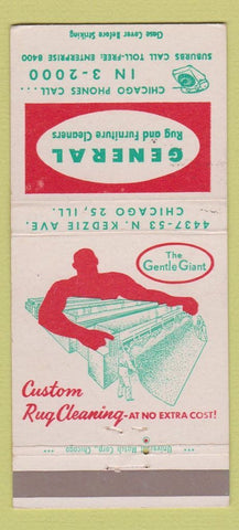 Matchbook Cover - General Rug Furniture Cleaners Chicago IL 30 Strike