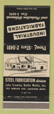 Matchbook Cover - Industrial Steel Fabrications Jackson MI 30 Strike