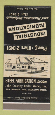 Matchbook Cover - Industrial Steel Fabrications Jackson MI 30 Strike