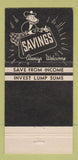 Matchbook Cover - Champaign Loan & Building Association IL 30 Strike