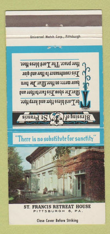 Matchbook Cover - St Francis Retreat House Pittsburgh PA 30 Strike