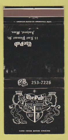 Matchbook Cover - The Pub Amherst MA WEAR 30 Strike