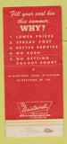 Matchbook Cover - Bluestone Coal WV 30 Strike