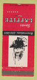 Matchbook Cover - Sperte's Laffite Denver Colorado 30 Strike