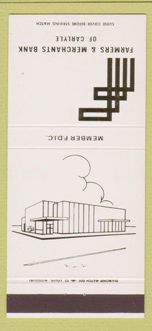 Matchbook Cover - Farmers & Merchants Bank Carlyle IL 30 Strike