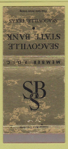 Matchbook Cover - Seagoville State Bank TX WORN 30 Strike