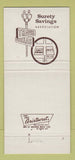 Matchbook Cover - Surety Savings Houston TX 30 Strike